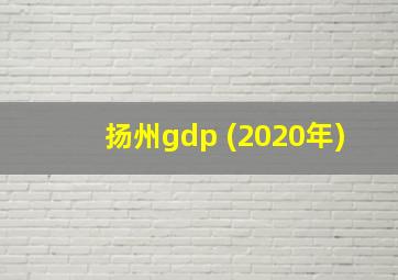 扬州gdp (2020年)